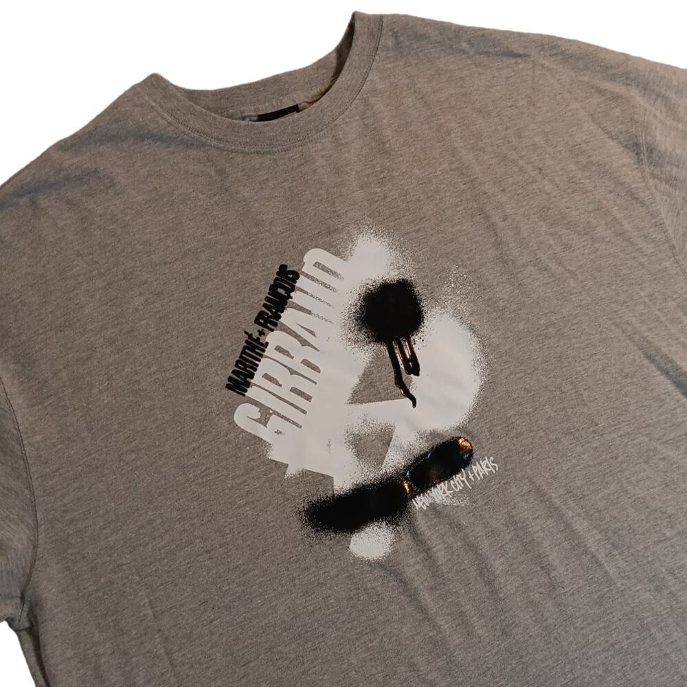 Marithe Francois Girbaud Vintage Tee 2XL Gray New‎ York+Paris Art Paint Street